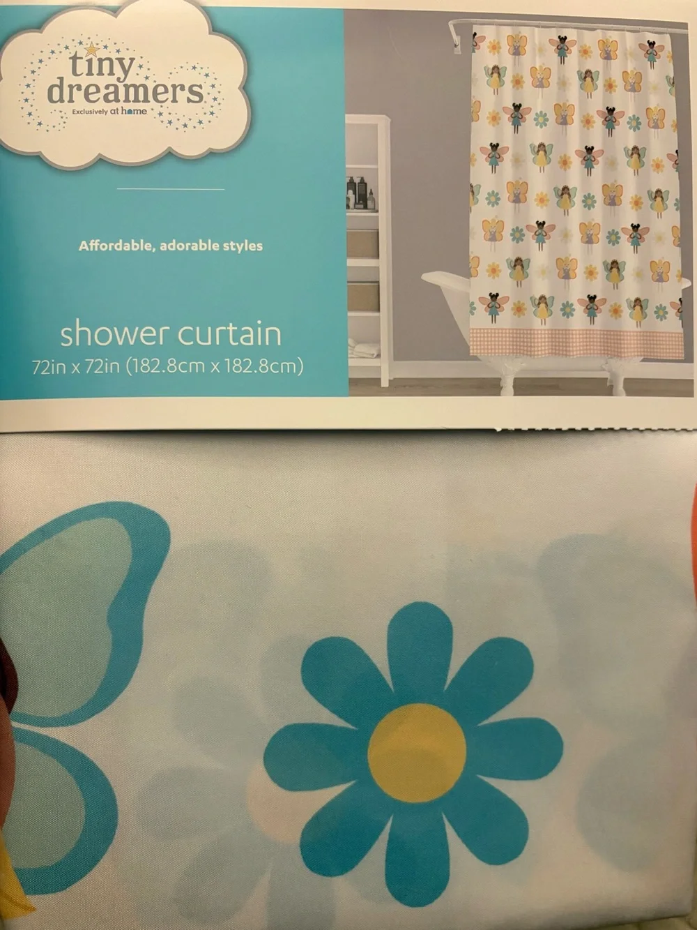 Dreamers  Shower Curtain Bundle (2) New Floral & Whimsical